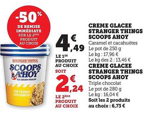 CREME GLACEE STRANGER THINGS SCOOPS AHOY