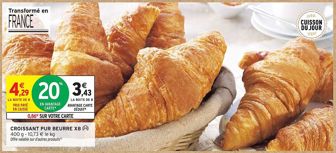 CROISSANT PUR BEURRE X8