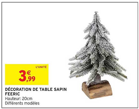 DÉCORATION DE TABLE SAPIN FEERIC