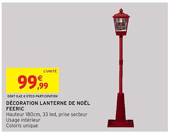 DÉCORATION LANTERNE DE NOËL FEERIC