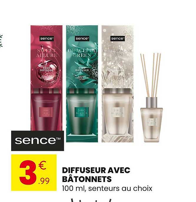 DIFFUSEUR AVEC BÂTONNETS