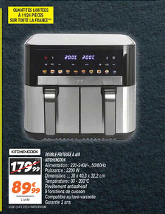 DOUBLE FRITEUSE À AIR KITCHENCOOK