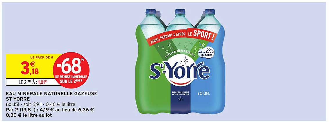EAU MINÉRALE NATURELLE GAZEUSE ST YORRE