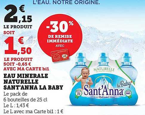 EAU MINERALE NATURELLE SANT’ANNA LA BABY