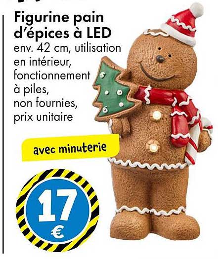 Figurine pain d'épices à LED