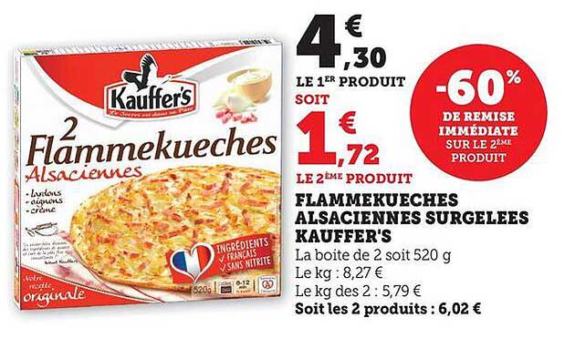 FLAMMEKUECHES ALSACIENNES SURGELEES KAUFFER'S