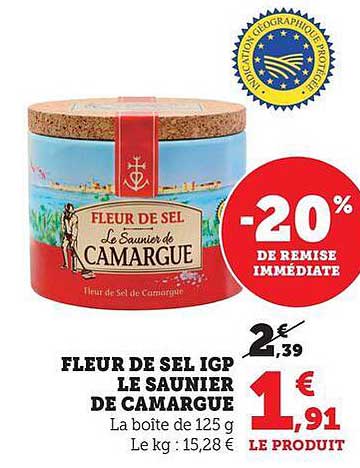 FLEUR DE SEL IGP LE SAUNIER DE CAMARGUE