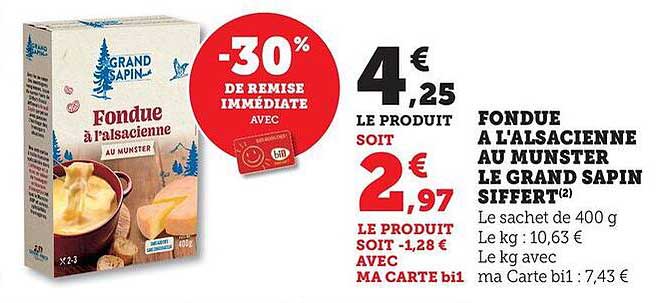 FONDUE À L’ALSACIENNE AU MUNSTER LE GRAND SAPIN