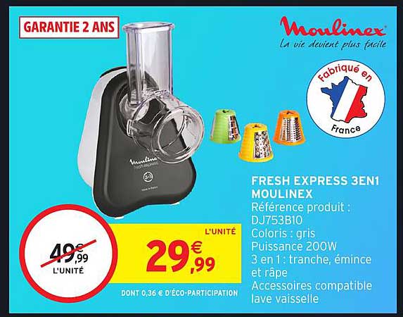 FRESH EXPRESS 3EN1 MOULINEX