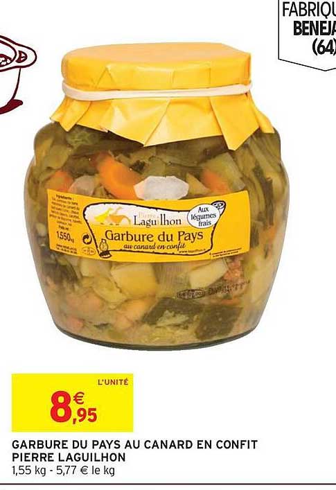 GARBURE DU PAYS AU CANARD EN CONFIT PIERRE LAGUILHON