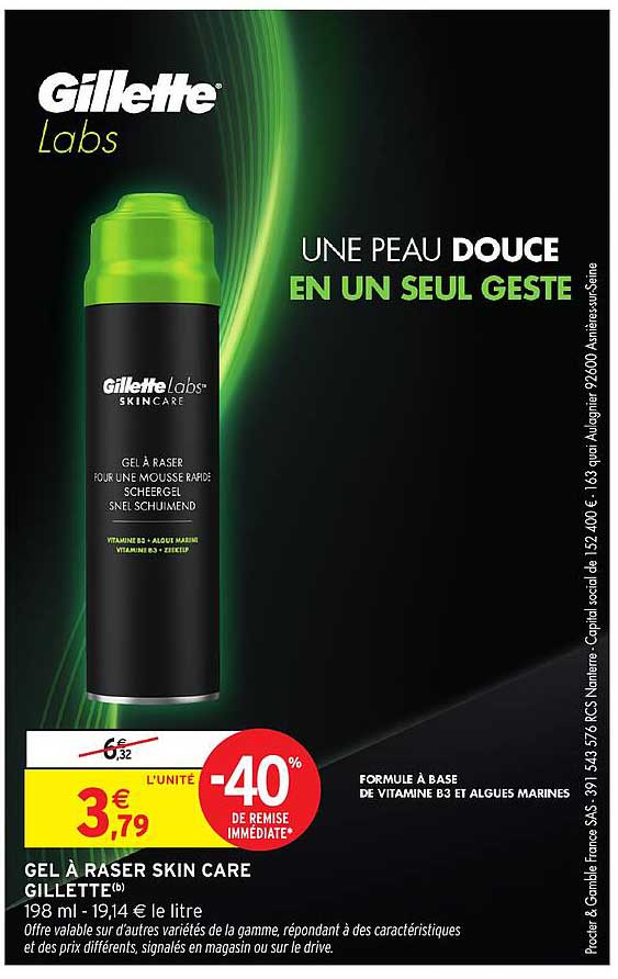 GEL À RASER SKIN CARE GILLETTE