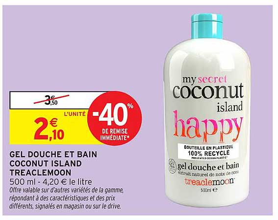GEL DOUCHE ET BAIN COCONUT ISLAND TREACLEMOON
