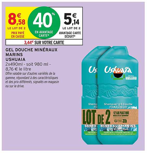 GEL DOUCHE MINÉRAUX MARINS USHUAIA