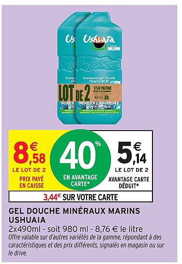 GEL DOUCHE MINÉRAUX MARINS USHUAIA