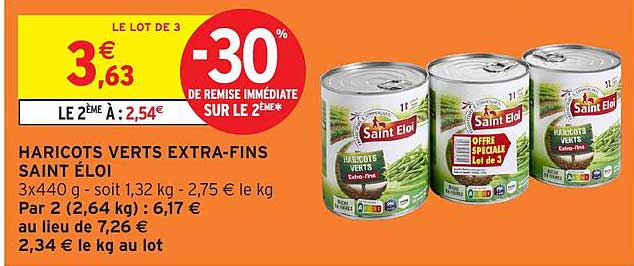 HARICOTS VERTS EXTRA-FINS SAINT ÉLOI