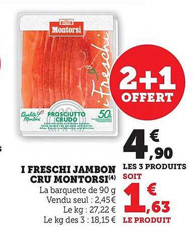 I FRESCHI JAMBON CRU MONTORSI