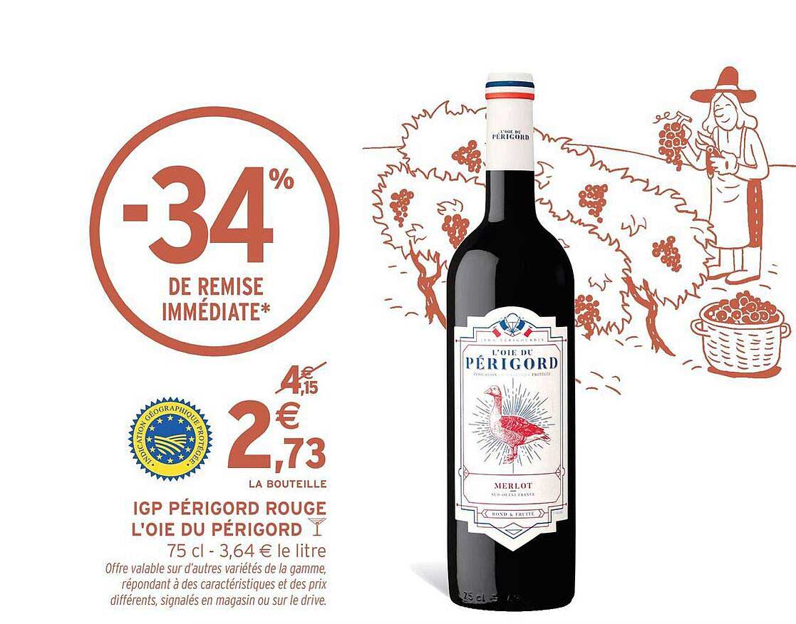 IGP Périgord Rouge L'Oie du Périgord