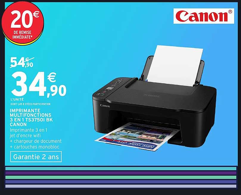 IMPRIMANTE MULTIFONCTIONS 3 EN 1 TS3750I BK CANON