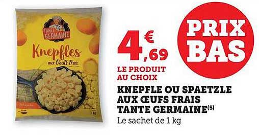 Knepfle ou Spaetzle aux Œufs Frais Tante Germaine