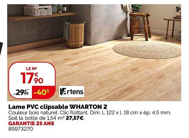 Lame PVC clipsable WHARTON 2