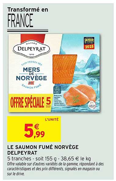 LE SAUMON FUMÉ NORVÈGE DELPEYRAT