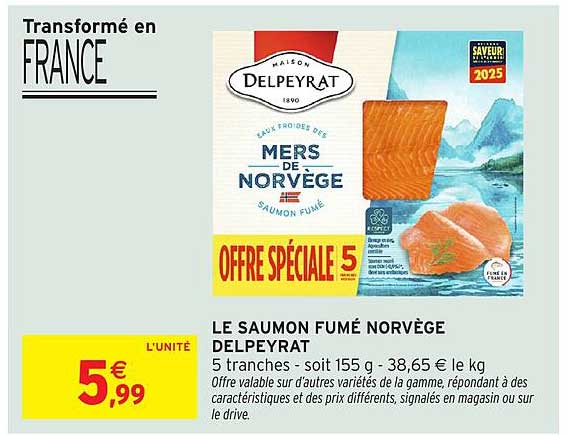 LE SAUMON FUMÉ NORVÈGE DELPEYRAT
