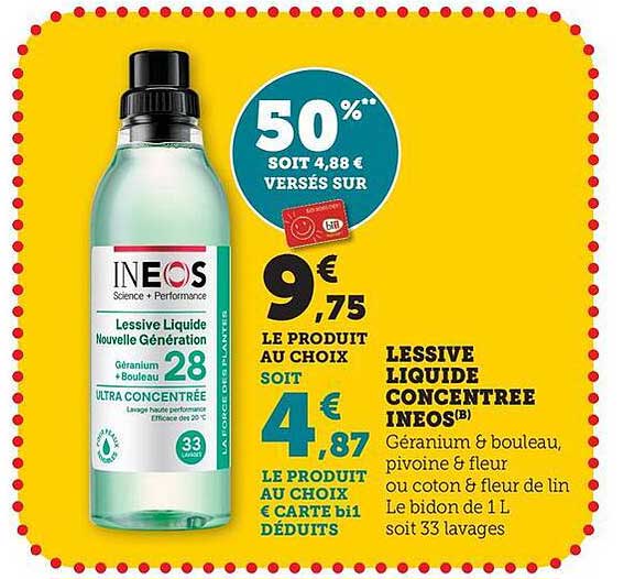 LESSIVE LIQUIDE CONCENTREE INEOS