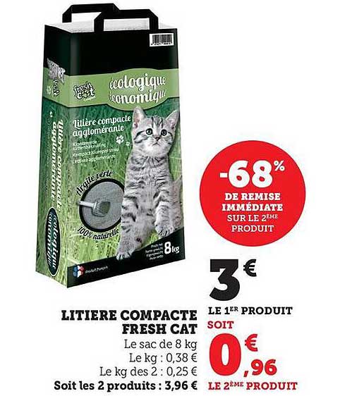 LITIERE COMPACTE FRESH CAT