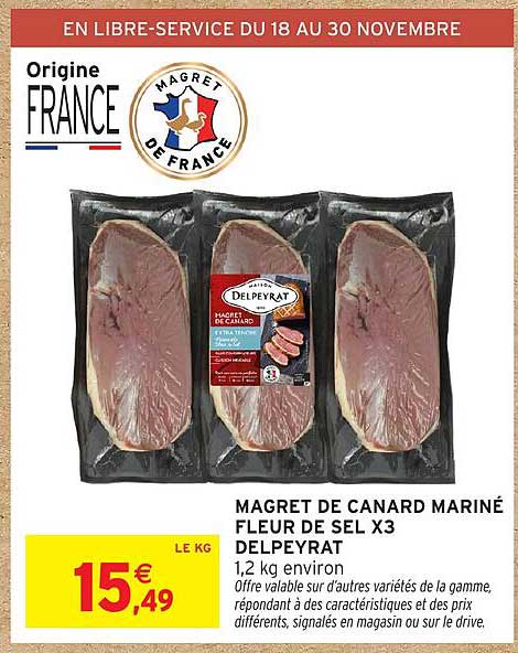 MAGRET DE CANARD MARINÉ FLEUR DE SEL X3 DELPEYRAT