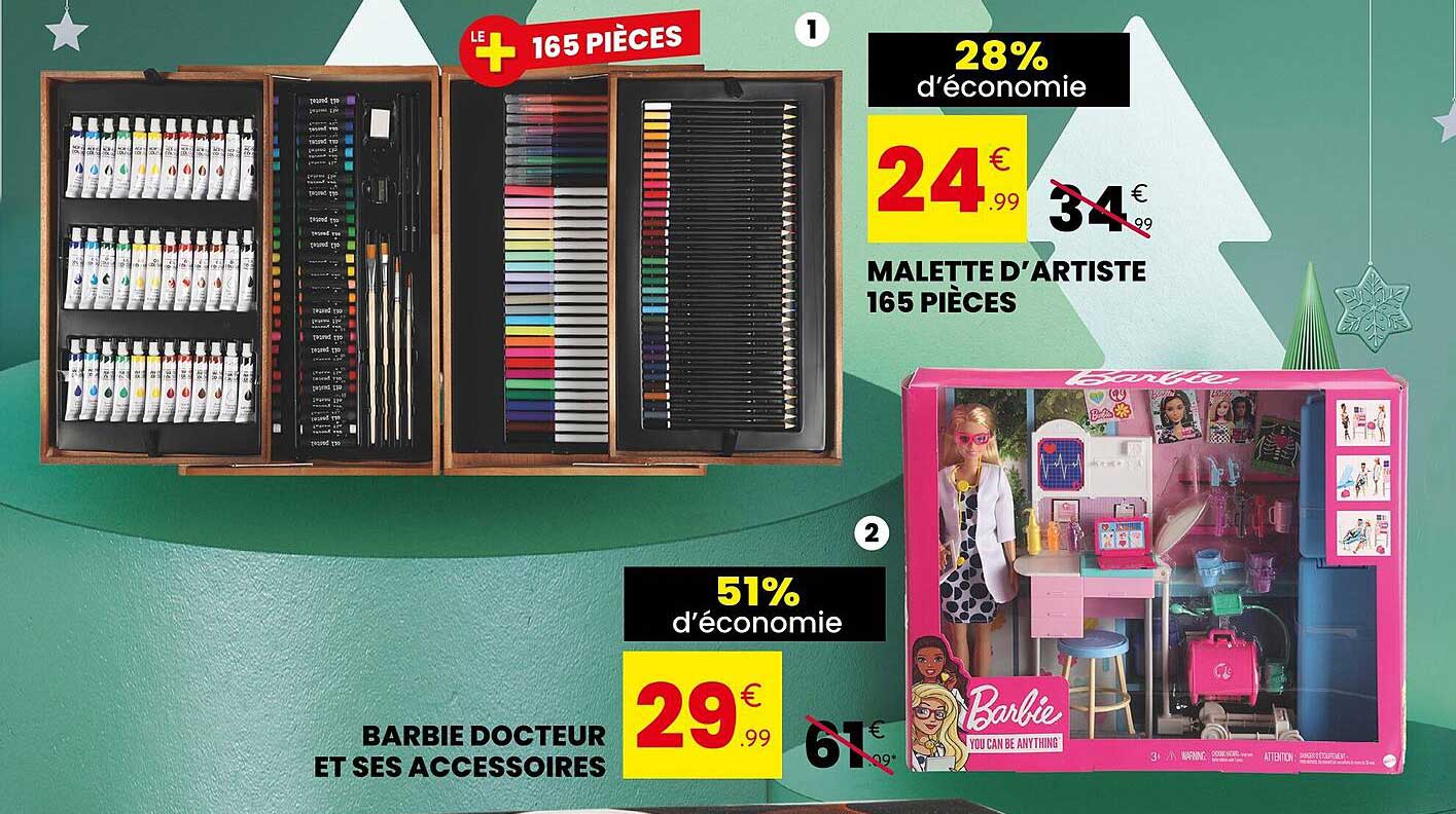 MALLETTE D’ARTISTE 165 PIÈCES