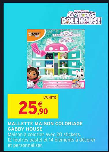 MALLETTE MAISON COLORIAGE GABBY HOUSE