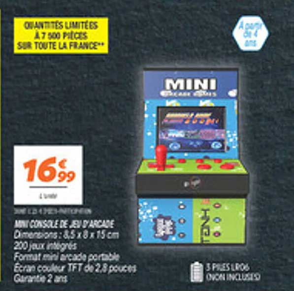 MINI CONSOLE DE JEU D'ARCADE