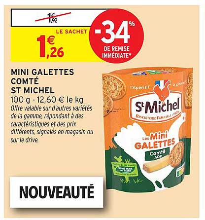 MINI GALETTES COMTÉ ST MICHEL