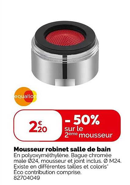 Mousseur robinet salle de bain