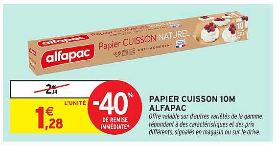 PAPIER CUISSON 10M ALFAPAC