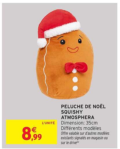 PELUCHE DE NOËL SQUISHY ATMOSPHERA