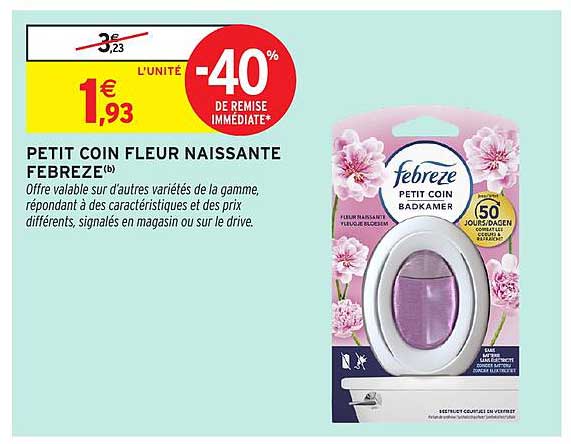 PETIT COIN FLEUR NAISSANTE FEBREZE
