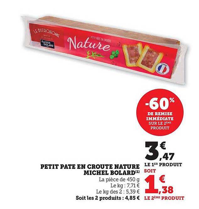 PETIT PATE EN CROUTE NATURE MICHEL BOLARD