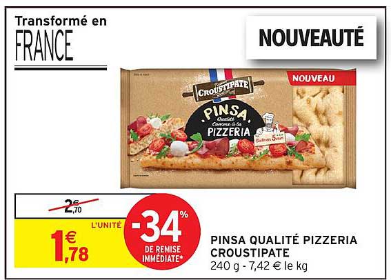 PINSA QUALITÉ PIZZERIA CROUSTIPATE