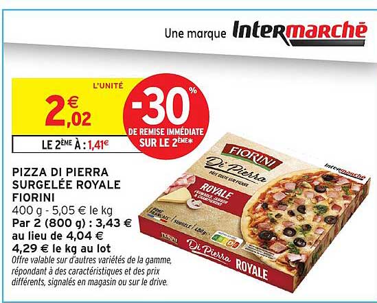 PIZZA DI PIERA SURGELÉE ROYALE FIORINI