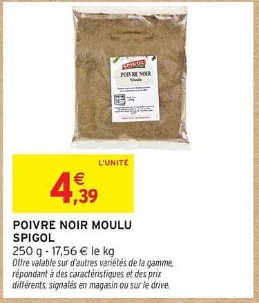 POIVRE NOIR MOULU SPIGOL
