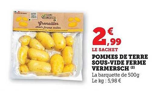 POMMES DE TERRE SOUS-VIDE FERME VERMERSCH