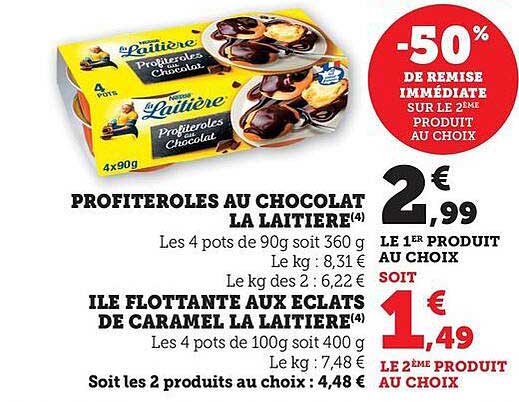 PROFITERoles AU CHOCOLAT LA LAITIERE