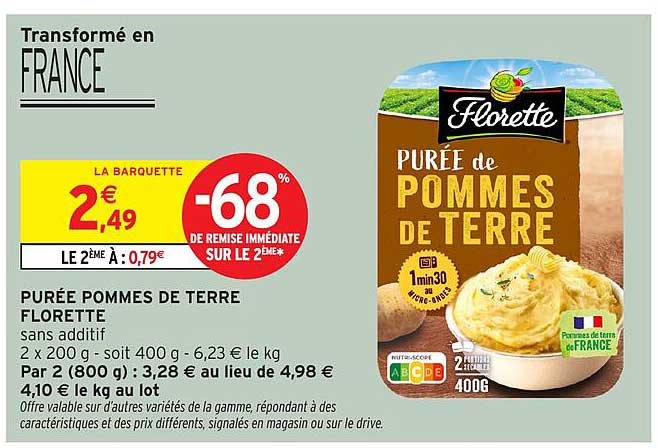 Purée de Pommes de Terre Florette