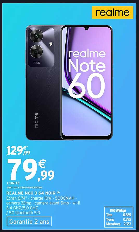 REALME N60 3 64 NOIR