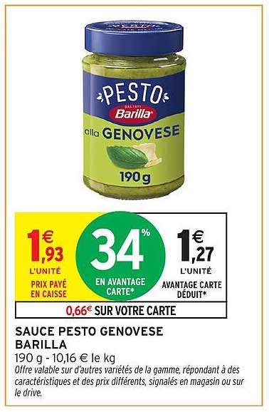 SAUCE PESTO GENOVESE BARILLA