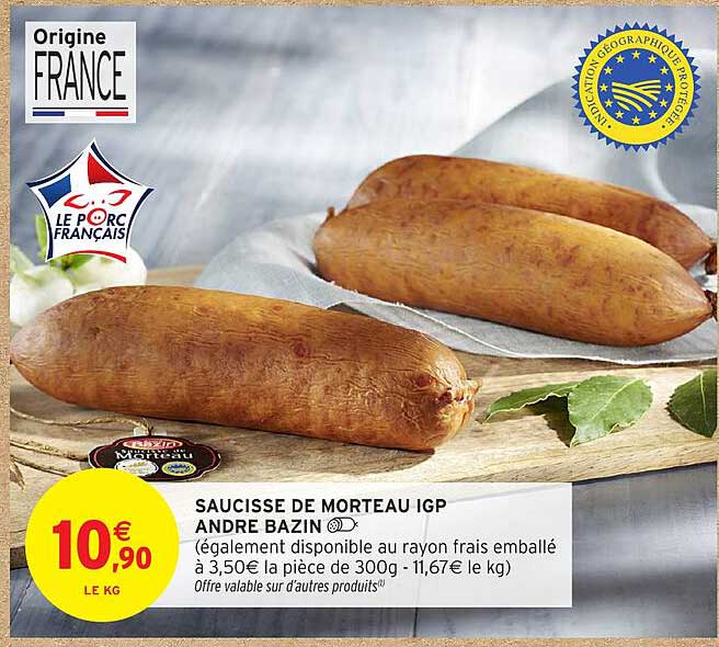 SAUCISSE DE MORTEAU IGP ANDRE BAZIN