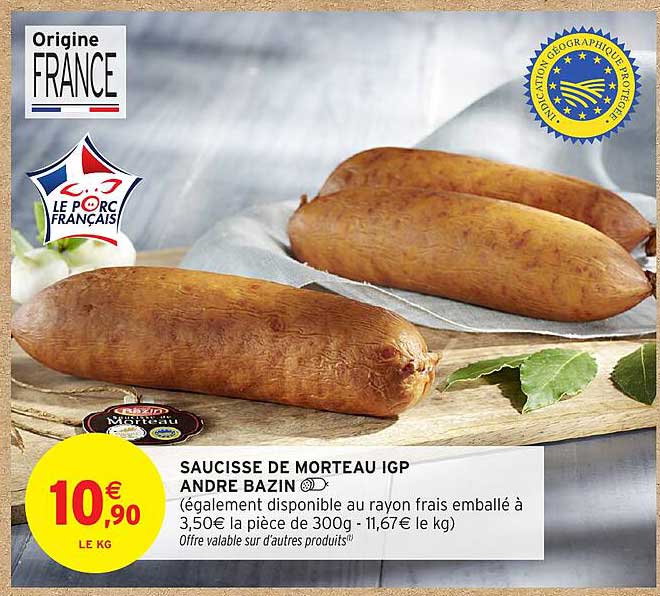SAUCISSE DE MORTEAU IGP ANDRE BAZIN