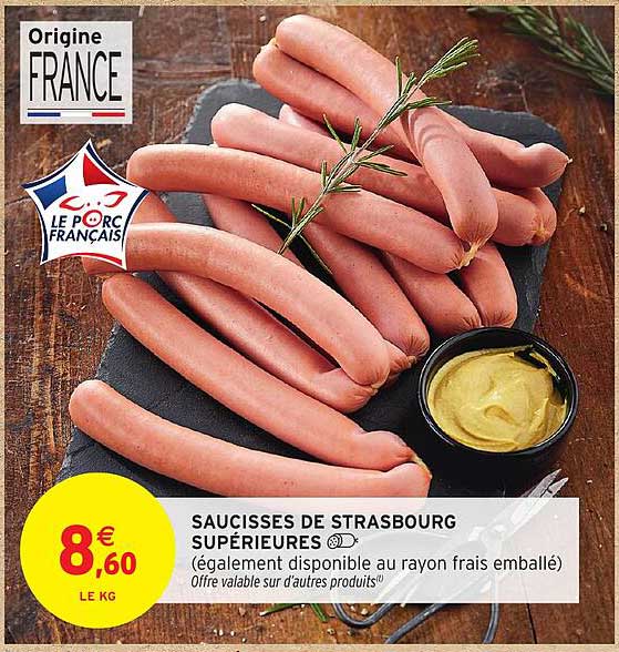 SAUCISSES DE STRASBOURG SUPÉRIEURES