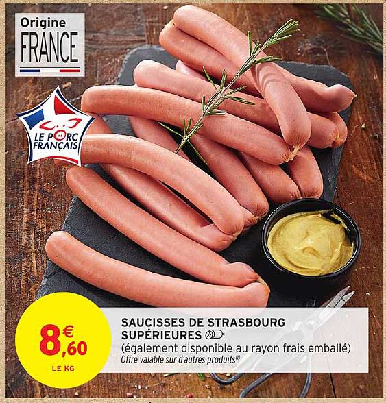 SAUCISSES DE STRASBOURG SUPÉRIEURES